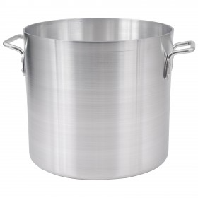 20-quart stock pot stanton trading is made from standard heavy aluminum with a 4.0mm reinforced rim, ensuring durability and even heat distribution. With a 11-3/4 inch diameter, it is ideal for soups, stews, and boiling. Perfect for commercial and home kitchens! Lid sold separately.
