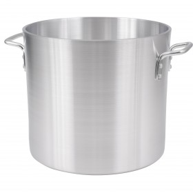 20-quart stock pot stanton trading is constructed from extra heavy aluminum with a 6.0mm reinforced rim, providing superior heat retention and durability. With a 11-3/4 inch diameter, it's perfect for making soups, stews, and boiling large batches. A reliable choice for both commercial and home kitchens! Lid sold separately.