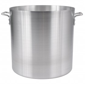 40-quart stock pot stanton trading is made from standard heavy aluminum with a 4.0mm reinforced rim, ensuring durability and even heat distribution. With a 14-1/2 inch diameter, it is ideal for soups, stews, and boiling. Perfect for commercial and home kitchens! Lid sold separately.