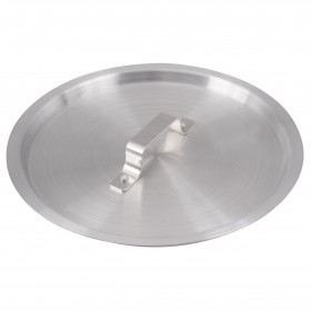 aluminum cover stanton trading designed for an 8-quart stock pot, ensuring heat retention and efficient cooking. Its sturdy handle allows for easy lifting, while the durable aluminum construction makes it ideal for both home and commercial kitchens. A perfect fit for maintaining temperature and preventing spills.