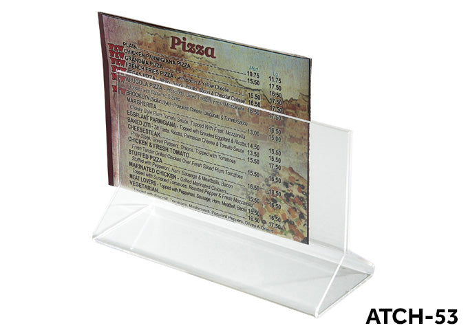 Winco ATCH-46 to ATCH-811 4"x6" to 8"x11" Acrylic Table Sign Holder