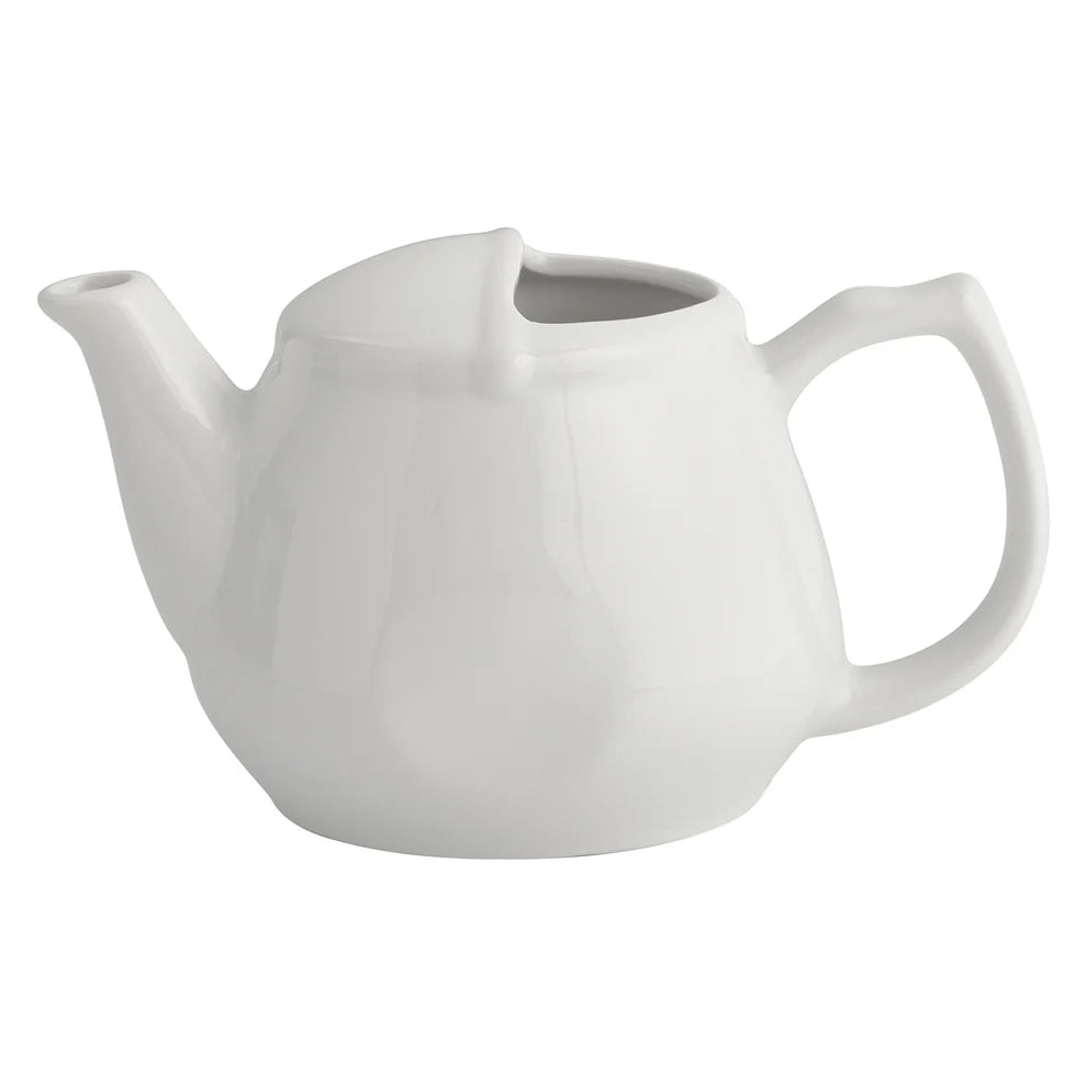 Winco ATP-15, 15 oz, 6-1/2"x4"x3-1/2", 2 Doz/Case White Porcelain Teapot