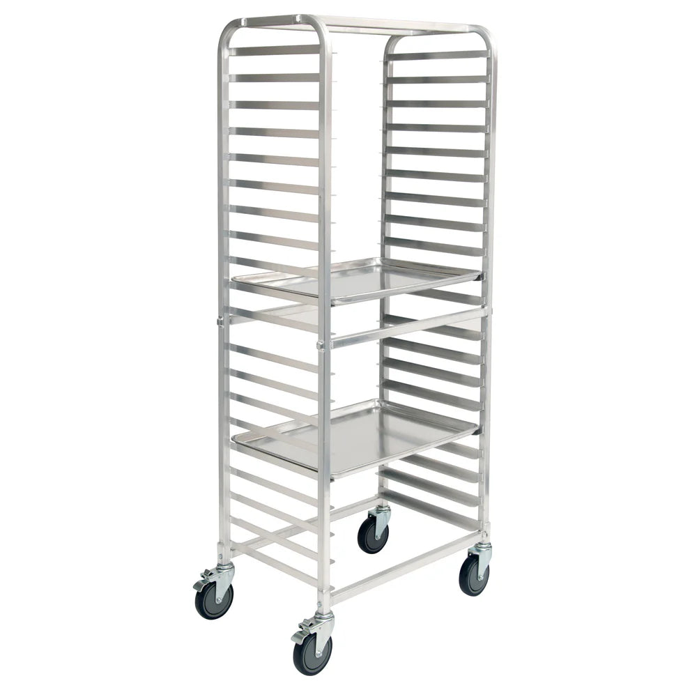 Winco ALRS-20BK/AWRS-20BK, 20-Tier Side Load Aluminum Sheet Pan Rack