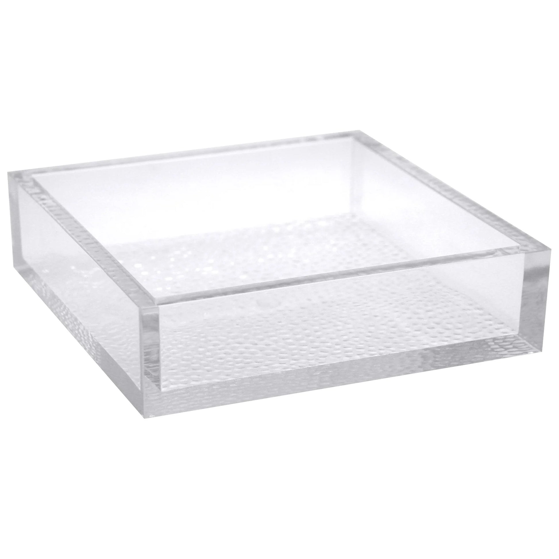 Acrylic lunch napkin holder with a modern, durable design, perfect for organizing napkins in homes, cafés, and restaurants while enhancing any table setting with a sleek and stylish look.