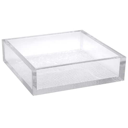 Acrylic lunch napkin holder with a modern, durable design, perfect for organizing napkins in homes, cafés, and restaurants while enhancing any table setting with a sleek and stylish look.