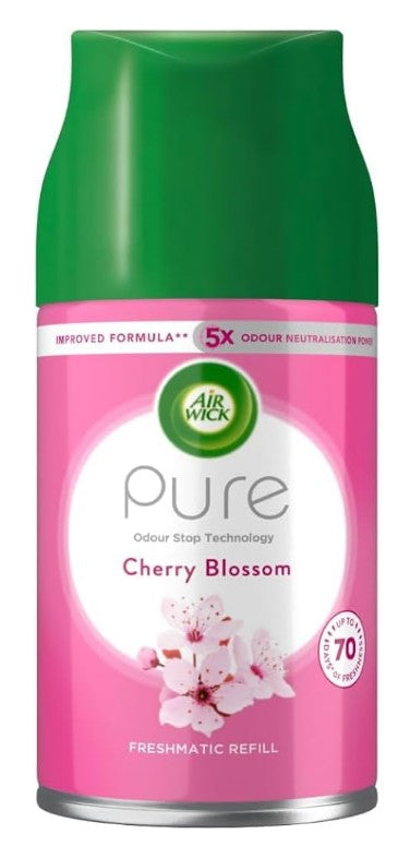 Air Wick Freshmatic 250ml Cherry Blossom refill for automatic home fragrance.