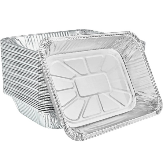 Extra heavy-duty full-size deep aluminum pan for baking, roasting, and catering. Sturdy, disposable design with even heat distribution. Perfect for commercial kitchens and large gatherings.