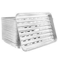 Aluminum BBQ grill pans for grilling, roasting, and smoking. Durable, disposable, and heat-resistant. Perfect for meats, vegetables, and seafood. Ideal for home BBQs, catering, camping, and tailgating.