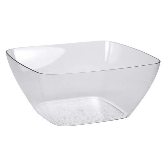 Large 146oz acrylic serving bowl with a clear, durable, and stylish design, ideal for serving salads, fruits, pasta, and more at parties, buffets, and everyday dining settings.