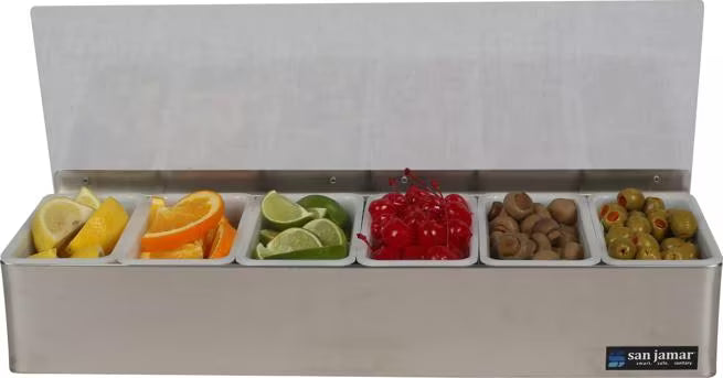 Stainless Steel Non Chilled Garnish Trays, B4186L