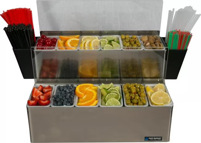 Stainless Steel Ultimate Garnish Centers w/ Liner, 12 Pint, B6766L, EA