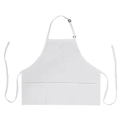 Winco BA-2724K/BA-2724W, 3-Pocket BIB Apron, 24" x 27.5", Black/White