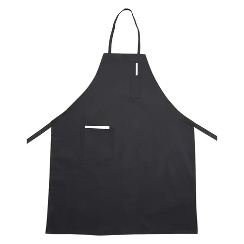 Winco BA-PBG to PWH, Burgundy to White Full Length Bib Apron w/Pocket