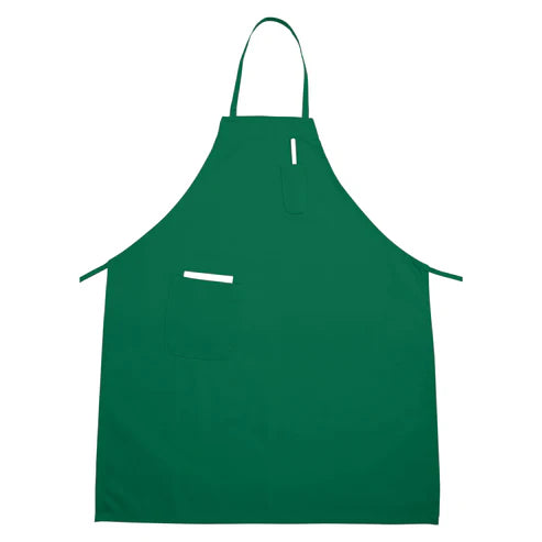 Winco BA-PBG to PWH, Burgundy to White Full Length Bib Apron w/Pocket