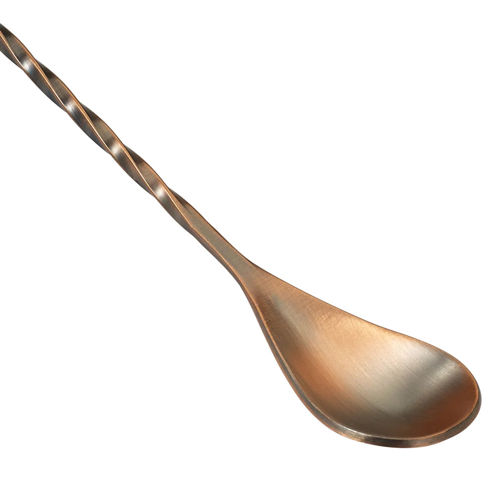 Winco BABS-12AC/12CS After 5 12"L Bar Spoon Antique Copper/Steel