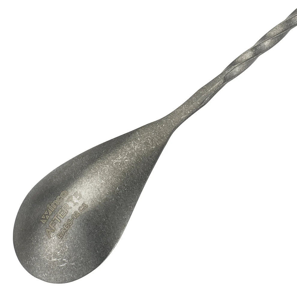 Winco BABS-12AC/12CS After 5 12"L Bar Spoon Antique Copper/Steel