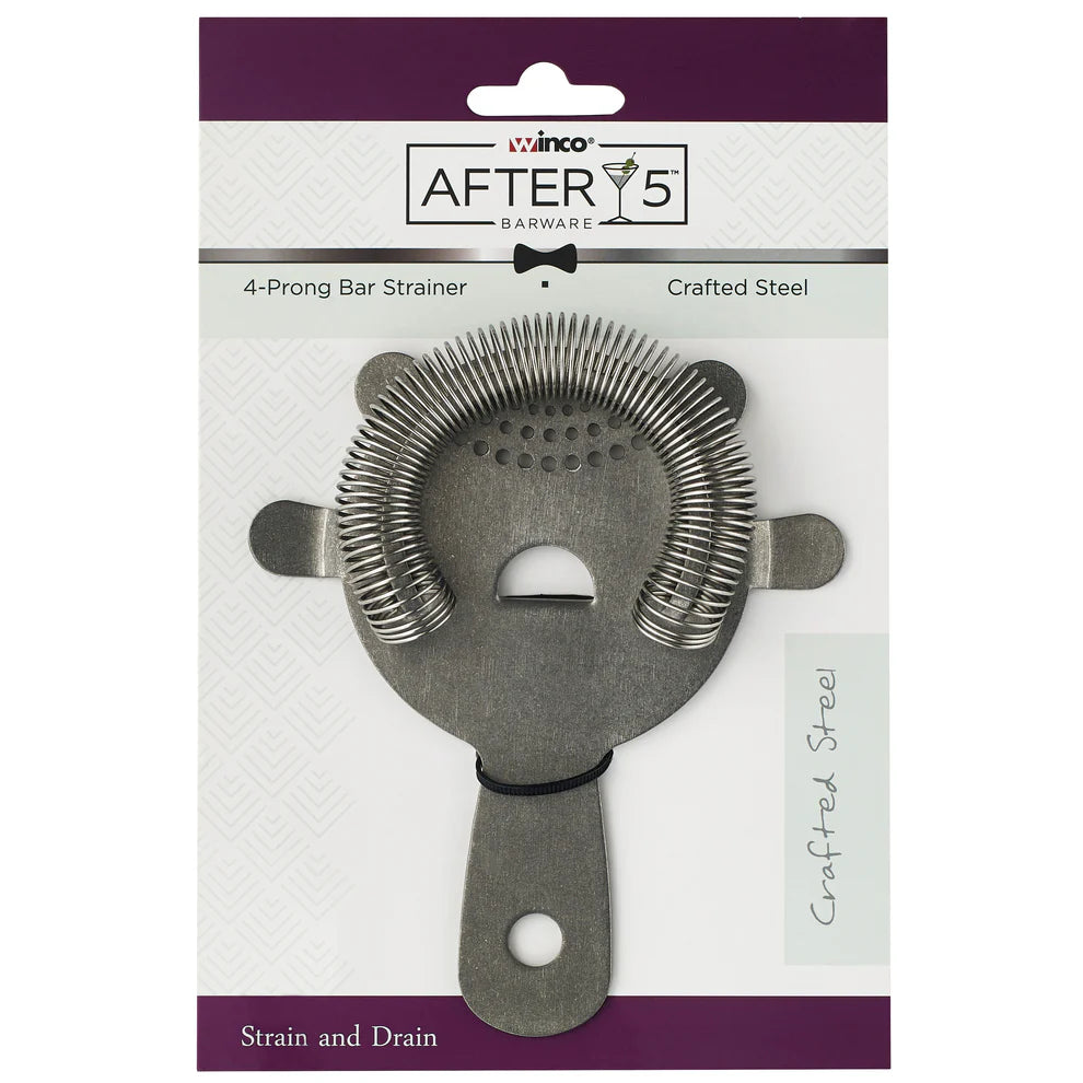 Winco BABS-6AC/6CS, 5-3/4"L, SS After 5™ 4-Prong Bar Strainer