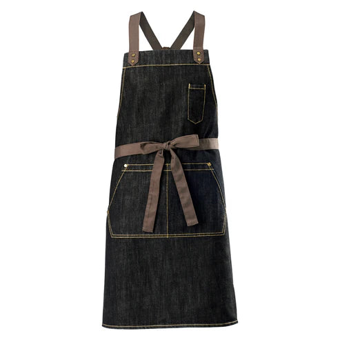 Winco BADN-3126, 31.75"L x 26.75"W, Denim Bib Apron