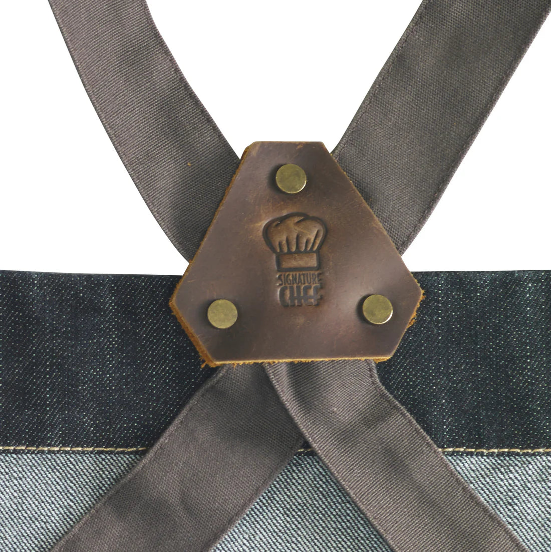 Winco BADN-3126, 31.75"L x 26.75"W, Denim Bib Apron
