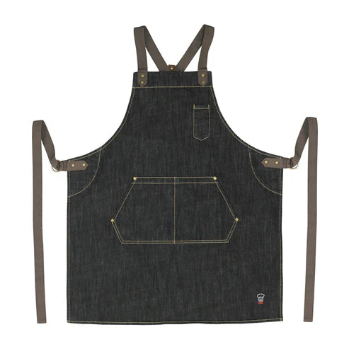 Winco BADN-3126, 31.75"L x 26.75"W, Denim Bib Apron