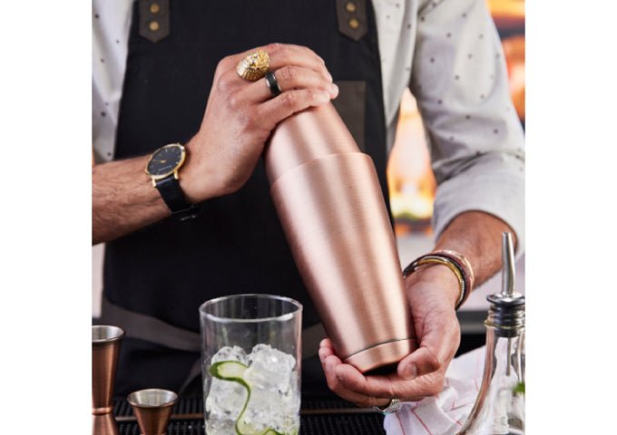 Winco BASK-20AC, 20oz, 3.5"x5.375" Shaker Cup, Copper Finish