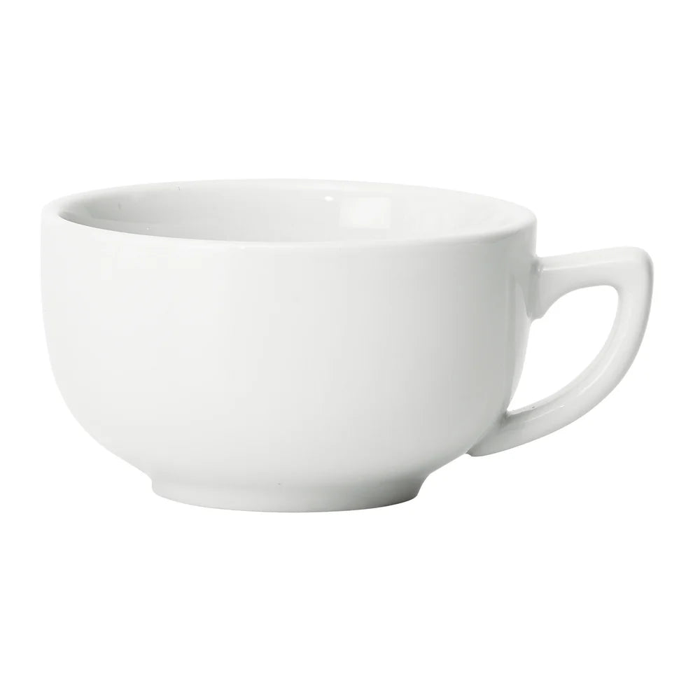 Winco BCC-14, 3 Doz/Case Birkhall 14 oz White Porcelain Round Coffee Cup