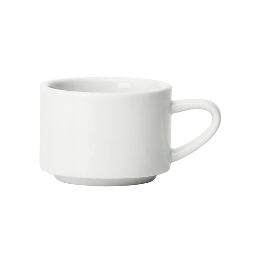 Winco BCC-75N, 3 Doz/Case Birkhall 7.5 oz White Porcelain Stacking Coffee Cup