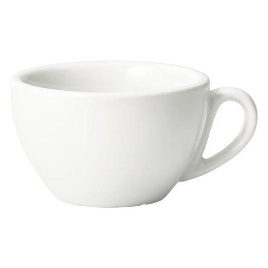Winco BCC-75S, Birkhall 7.5 oz Short Round White Porcelain Coffee Cup Case