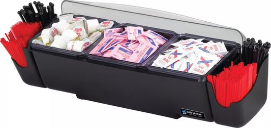 The Dome® Condiment Center, 12 Pint, 3 Tray, Black, BD4003