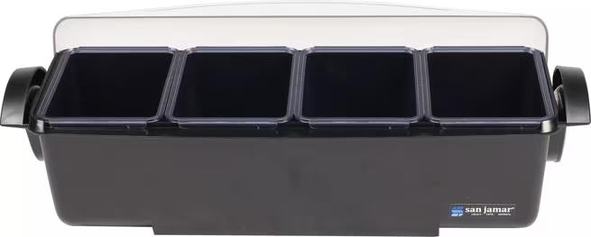 The Dome® Condiment Center, 12 Pint, 4 Tray, Black, BD4004