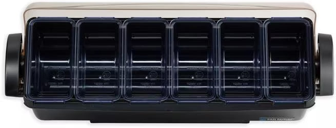 Dome® Garnish Center, 6 Pint, 6 Tray, Black, BD4006S