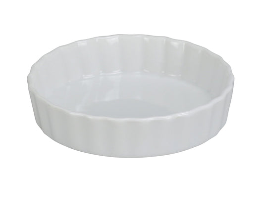 Yanco Quiche Dish BK-605 is a refined and versatile addition to any professional or home kitchen. Crafted from high-quality American white porcelain, this dish is designed for both baking and serving, ensuring an elegant presentation for quiches, tarts, and other baked delicacies. Its smooth glaze finish enhances durability, while the classic round shape adds sophistication to any table setting.
