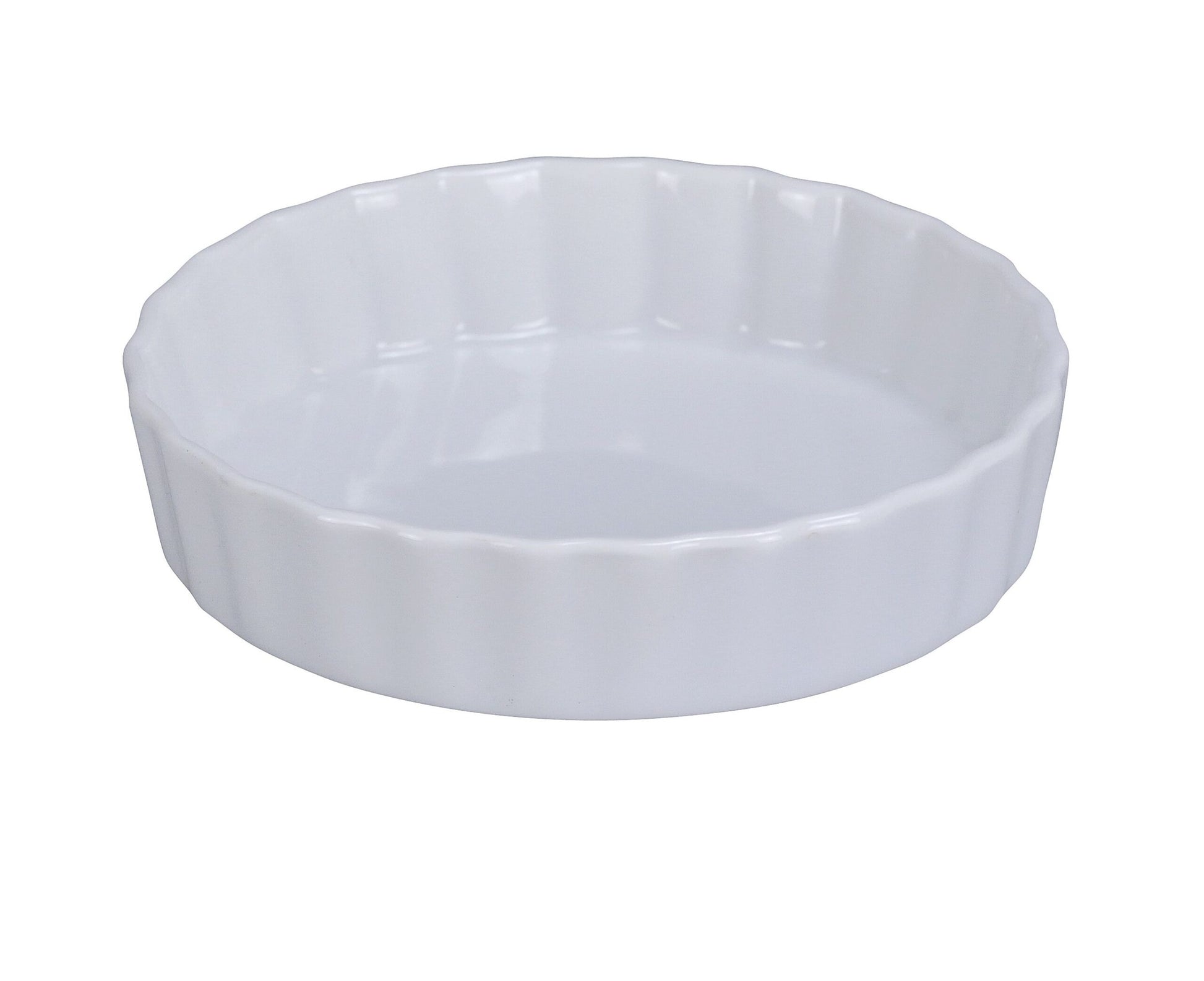 Yanco Quiche Dish BK-607 is a refined and versatile addition to any professional or home kitchen. Crafted from high-quality American white porcelain, this dish is designed for both baking and serving, ensuring an elegant presentation for quiches, tarts, and other baked delicacies. Its smooth glaze finish enhances durability, while the classic round shape adds sophistication to any table setting. 