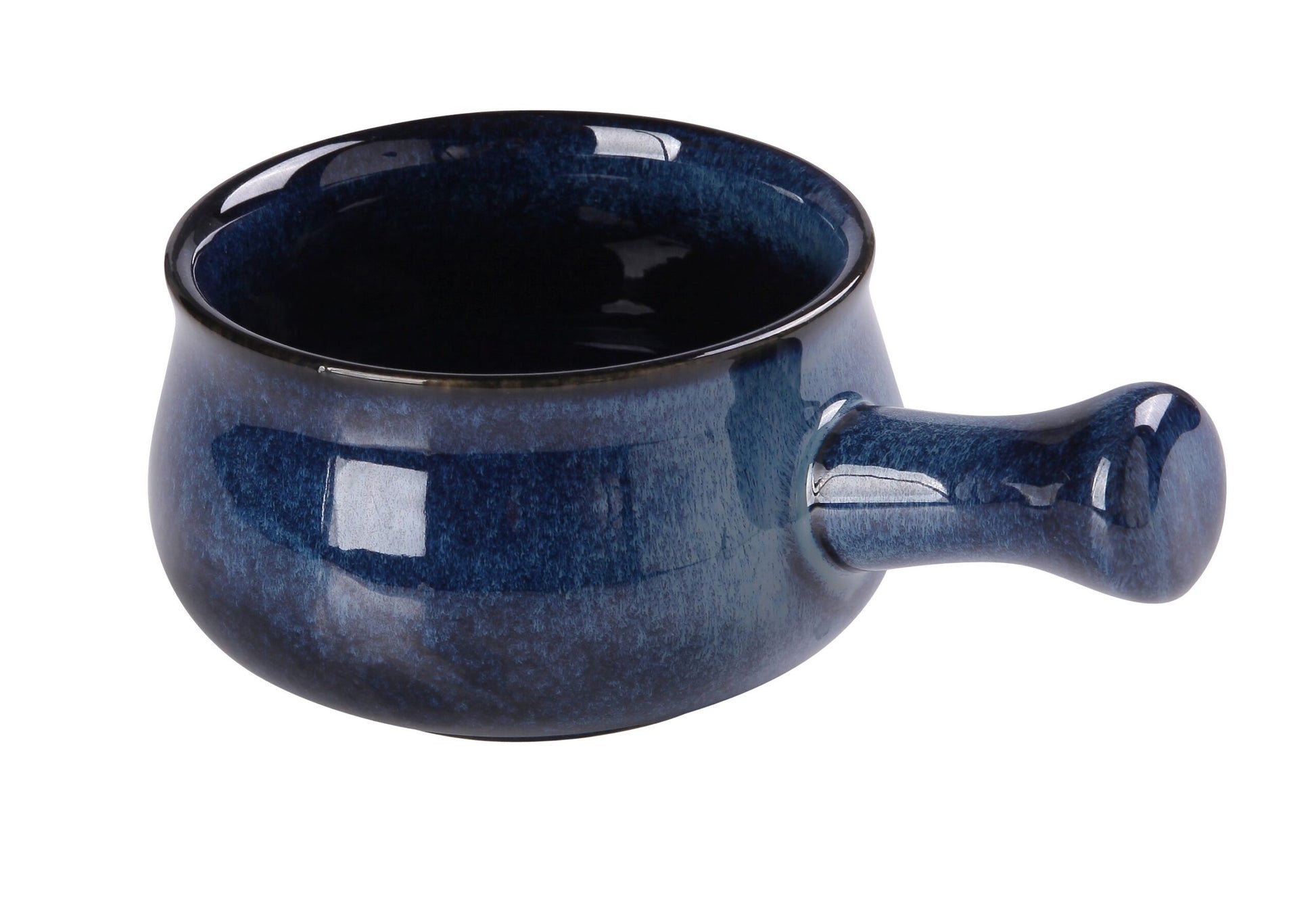Yanco Skillet Bowl With Handle BL-4105 is a stylish and functional addition to any kitchen. Crafted from high-quality color-glazed porcelain, this round 22 oz bowl features a 5" diameter with a depth of 3 1/8", providing ample space for serving hot dishes, side portions, and more. Designed with a sturdy 2 1/2" handle, it offers a convenient grip for effortless serving. The elegant blue glaze adds a refined touch to any table setting, making it perfect for restaurants, catering events, or home dining. 
