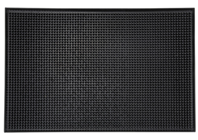 Winco BM-1812B and BM-1812K 18"x12" Brown and Black Bar Service Mat