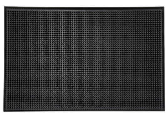Winco BM-1812B and BM-1812K 18"x12" Brown and Black Bar Service Mat