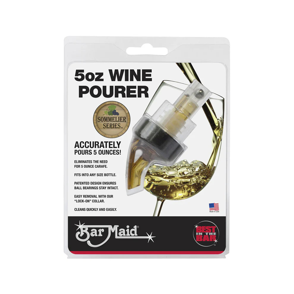 Winco BMP-500RAC, 5Oz Premium Pourer, Rum Amber, Black Bar Maid