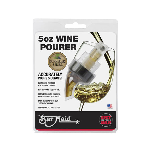 Winco BMP-500RAC, 5Oz Premium Pourer, Rum Amber, Black Bar Maid