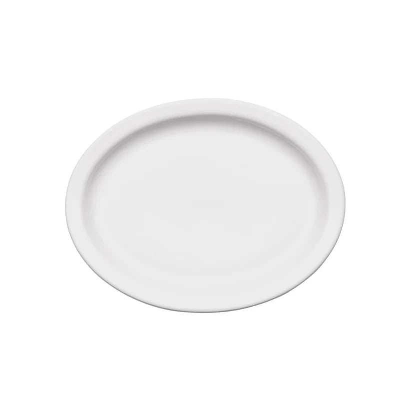 Winco BPO-10NR to BPO-13NR, 10"–13" (Case) Birkhall Oval Narrow Rim Porcelain Platters, White