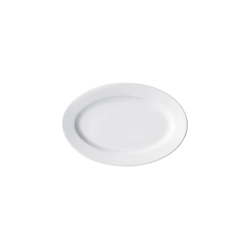 Winco BPO-1058 to BPO-938, 7"–20", Sold by Case Birkhall Oval Rolled Edge Porcelain Platters, White