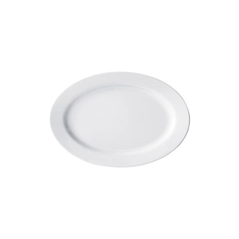 Winco BPO-1058 to BPO-938, 7"–20", Sold by Case Birkhall Oval Rolled Edge Porcelain Platters, White