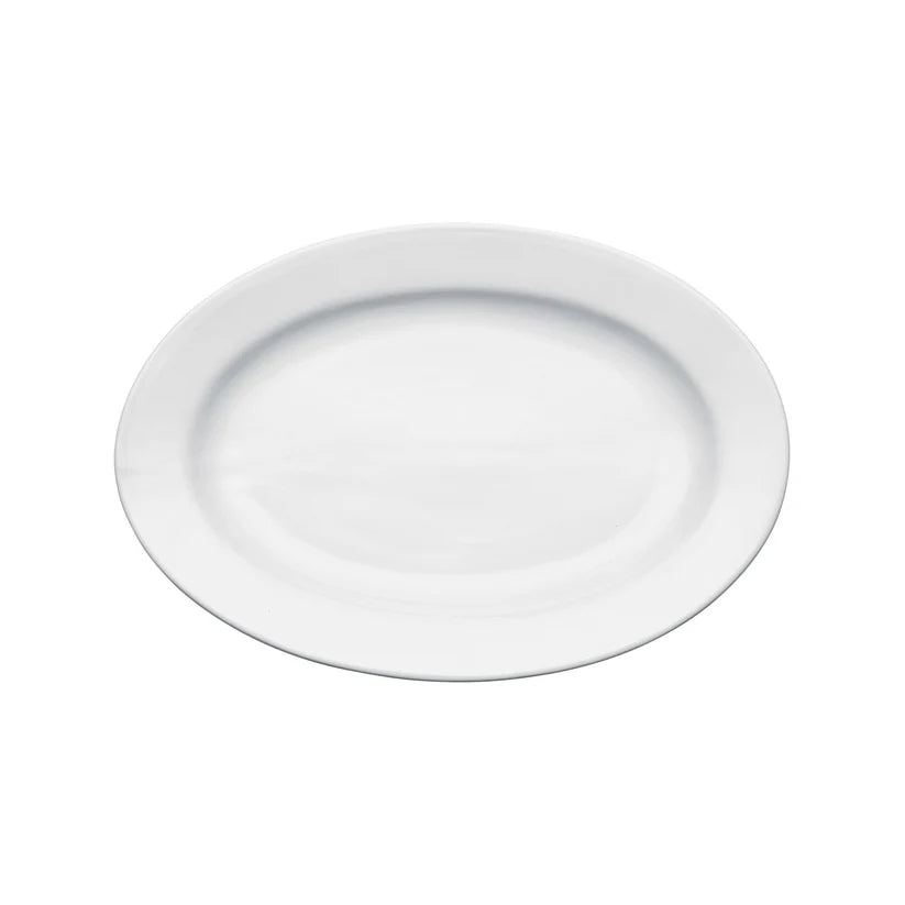 Winco BPO-1058 to BPO-938, 7"–20", Sold by Case Birkhall Oval Rolled Edge Porcelain Platters, White