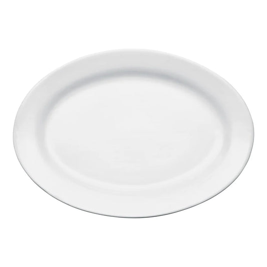 Winco BPO-1058 to BPO-938, 7"–20", Sold by Case Birkhall Oval Rolled Edge Porcelain Platters, White