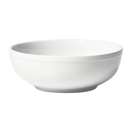 Winco BPSB-20/BPSB-60, 20 & 60 oz., Round Birkhall White Porcelain Salad/Pasta Bowls