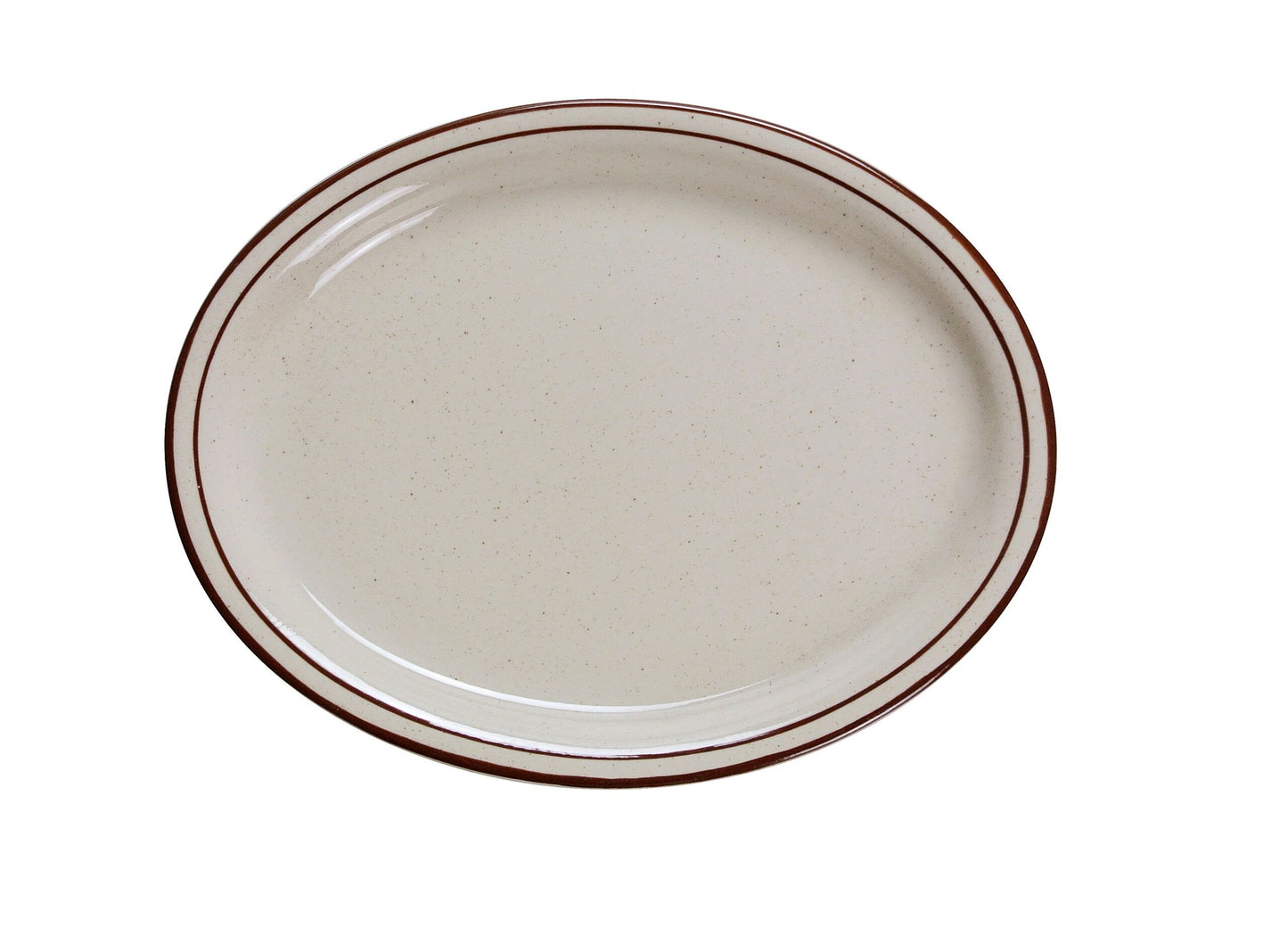 Yanco Platter BR-14 is a stylish and durable choice for serving a variety of dishes. Crafted from high-quality porcelain with a smooth glaze finish, it offers excellent resistance to mechanical damage and temperature changes. Featuring an elegant speckled design, this platter enhances food presentation, making it perfect for serving appetizers, entrées, and shared dishes. 