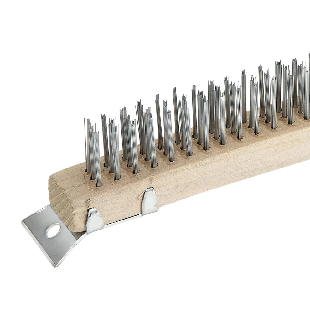 Winco BR-319, 14" Wire Brush w/Scraper