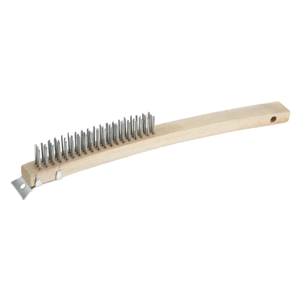 Winco BR-319, 14" Wire Brush w/Scraper