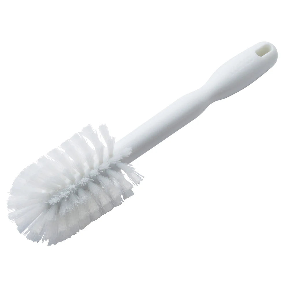 Winco BRB-12, 12” Soft Bristles Plastic Hdl White Bottle Brush, EA