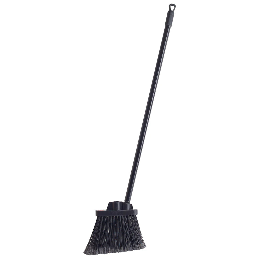 Winco BRF-6K-H, 30" Metal Hdl Black Bristles Lobby Broom Set