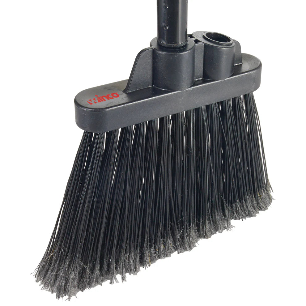 Winco BRF-6K-H, 30" Metal Hdl Black Bristles Lobby Broom Set